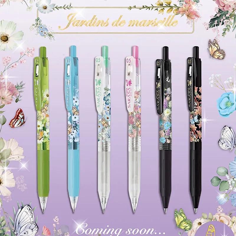 新款ZEBRA斑马法国花朵二代限定中性笔限量版按动水笔黑色0.5mm