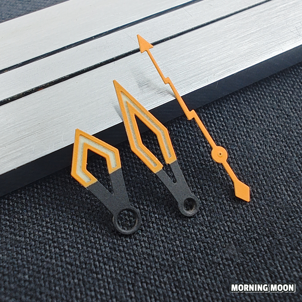 改装seiko精工表针配件超亮C3绿夜光适用NH35A/NH36/4R蝴蝶闪电针