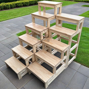 实木楼梯木梯子梯凳家用2步梯子爬梯登高梯小梯子活动木梯