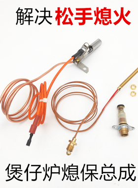 韩式煲仔炉蒸柜电磁阀熄火保护热电偶点火针铜管打火开关总成配件