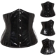 corset镜面亮皮革绑带束腰性感短款 PU皮质腰夹宫廷束身衣女收腹带