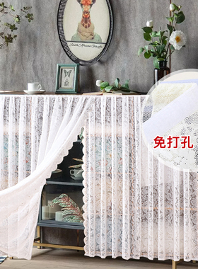 无门柜子遮挡帘魔术贴衣柜杂物书柜橱柜鞋柜遮丑帘子门帘防尘纱帘