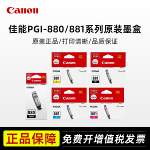 佳能880BKXL黑色CLI-881BK/C/Y/M/PB彩色TS8180TS9180TR8580TS8380TS9580TS8280ts6180 TS6380一体机原装墨盒