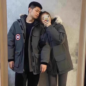 加拿大大鹅羽绒服中长款冬季保暖情侣派克服加厚外套男女08远征款