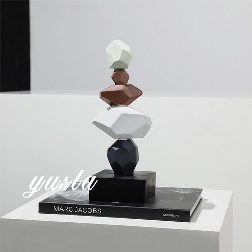 轻奢新居侘寂风客厅电视柜酒柜餐边柜桌面样板间玄关摆件软装饰品