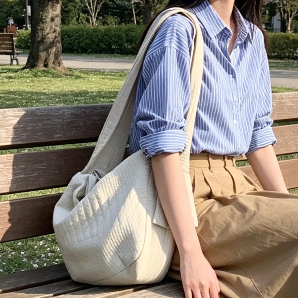 吖莎ASACotCod早安系列/饺子包 托特布包可单肩斜挎手提 男女同款