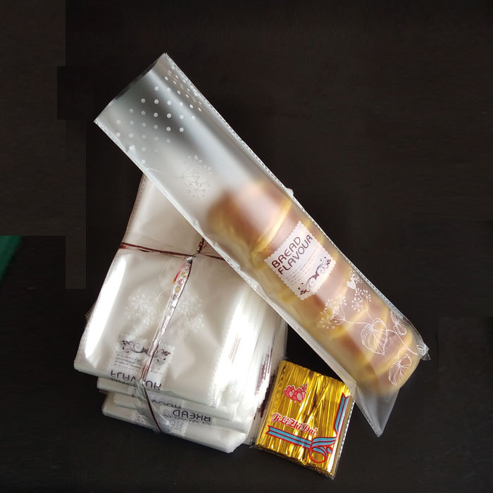 毛毛虫面包西点包装袋子磨砂透明食品袋烘焙包装袋1件包邮