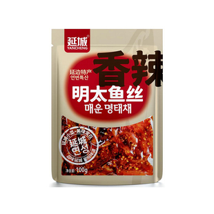 延边延吉特产朝鲜族风味美食开胃小吃零食 香辣明太鱼丝100克袋装