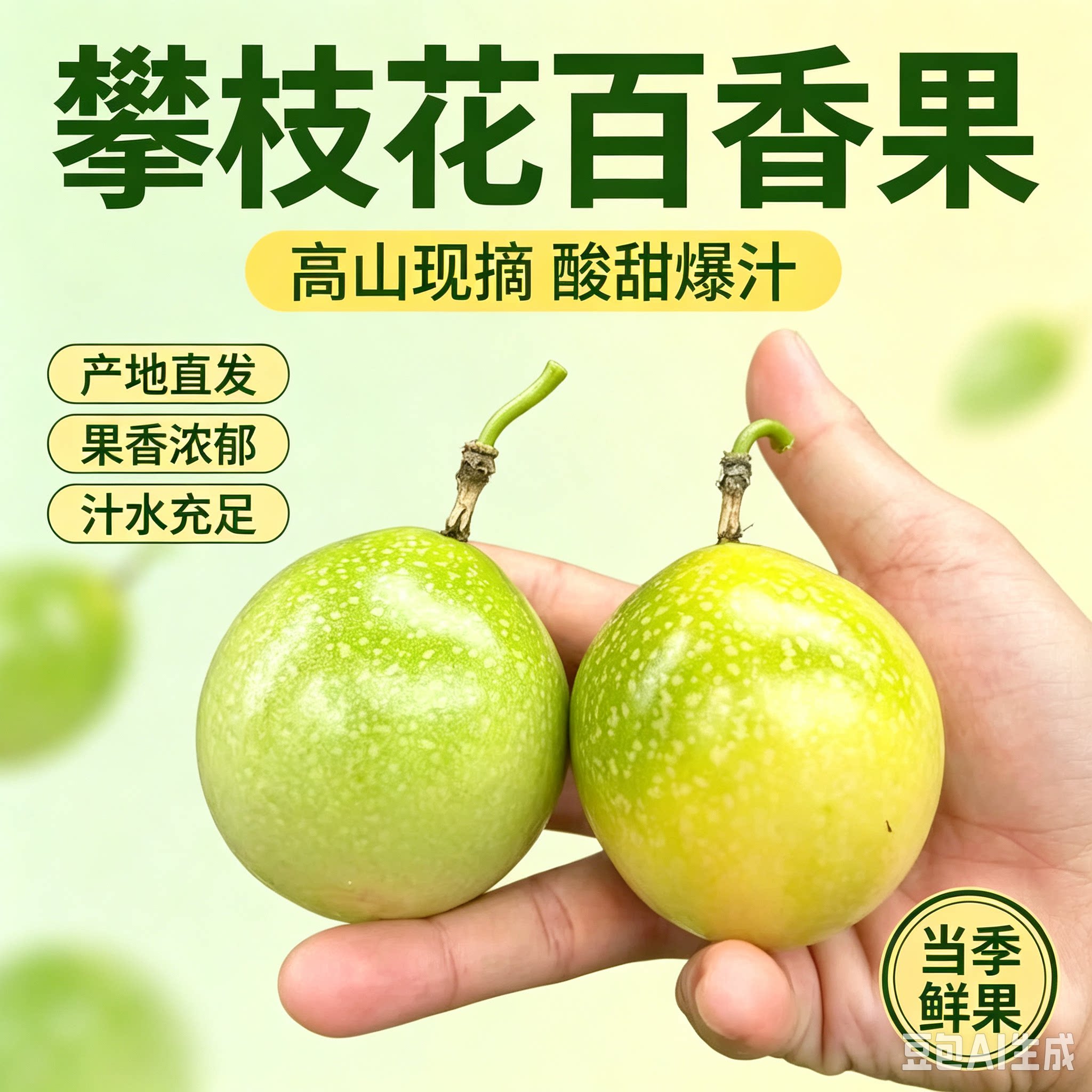 正宗攀枝花钦蜜9号黄金百香果新鲜水果当季现摘现发中秋好礼白香