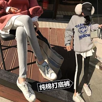 Bà bầu quần legging nữ xuân 2019 mới mỏng mặc cotton co giãn cao khâu phụ nữ mang thai quần mẹ thủy triều - Phụ nữ mang thai quần / quần bụng đồ bầu cao cấp