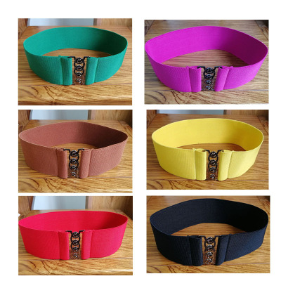 深绿色无痕松紧弹力服装配件腰带