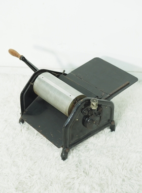 早期古董印刷机L.N.Delta手摇油印机复古办公器具金属滚筒铸铁