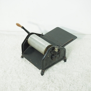 早期古董印刷机L.N.Delta手摇油印机复古办公器具金属滚筒铸铁