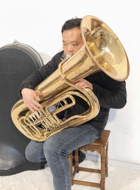 二手乐器漆金3扁键大抱号国产铜管乐队低音贝司初学演奏摆件道具