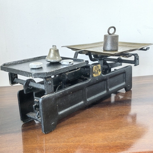 西洋古董德国铸铁天平秤台秤公平秤文旅软装摆件缺砝码功能正常