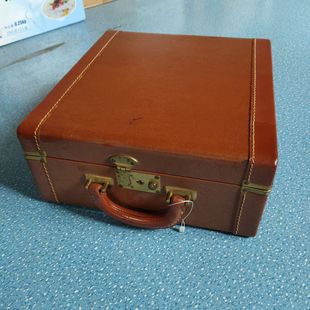 古董老式 宝丽来相机用手提包硬质皮箱老物 相机皮包便携手提箱老式