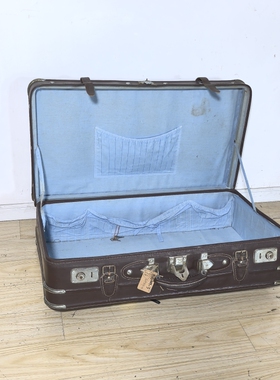 怀旧老上海老皮箱行李箱储物手提箱文旅软装儿童摄影道具76X43X21