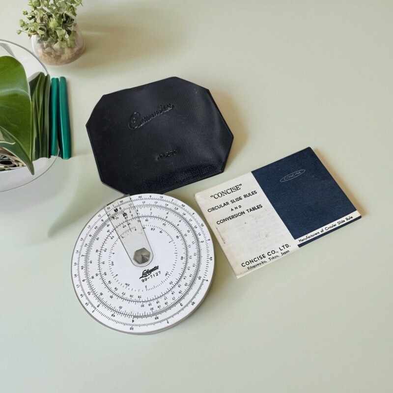 日本中古旧货圆形转动计算盘