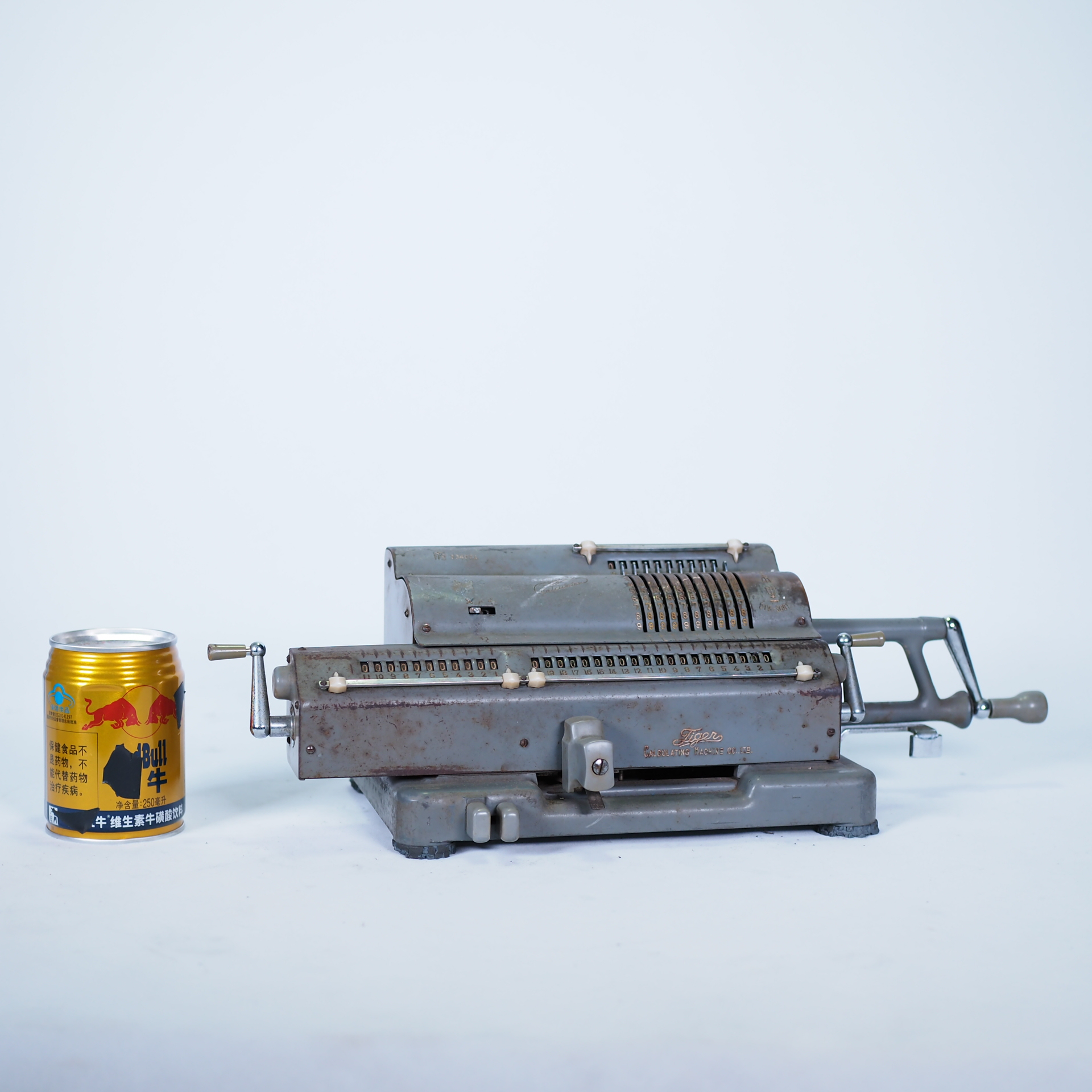 馆藏7品功能正常小日子虎牌Tiger手摇计算器西洋古董算盘老物件