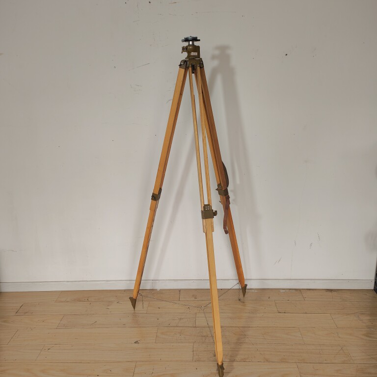 复古带云台木三脚架155厘米高怀旧复古老物件老式相机摄影机支架