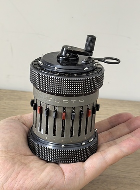 欧洲古董库塔Curta ii机械手摇计算器工业美学功能Ok文旅馆藏算盘