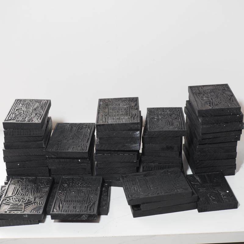 云南木刻印刷板马甲板双面版画手工雕版物质文化遗产老物件摆件