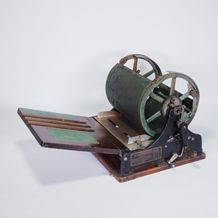 1910年代古董老式爱迪生迪克76号印刷机手摇蜡纸油印机文旅摆件