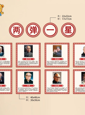 幼儿园小学科技主题爱国英雄墙贴