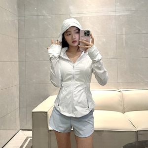 luqi lulu巨好穿防晒透气凉感轻薄户外休闲修身皮肤衣女