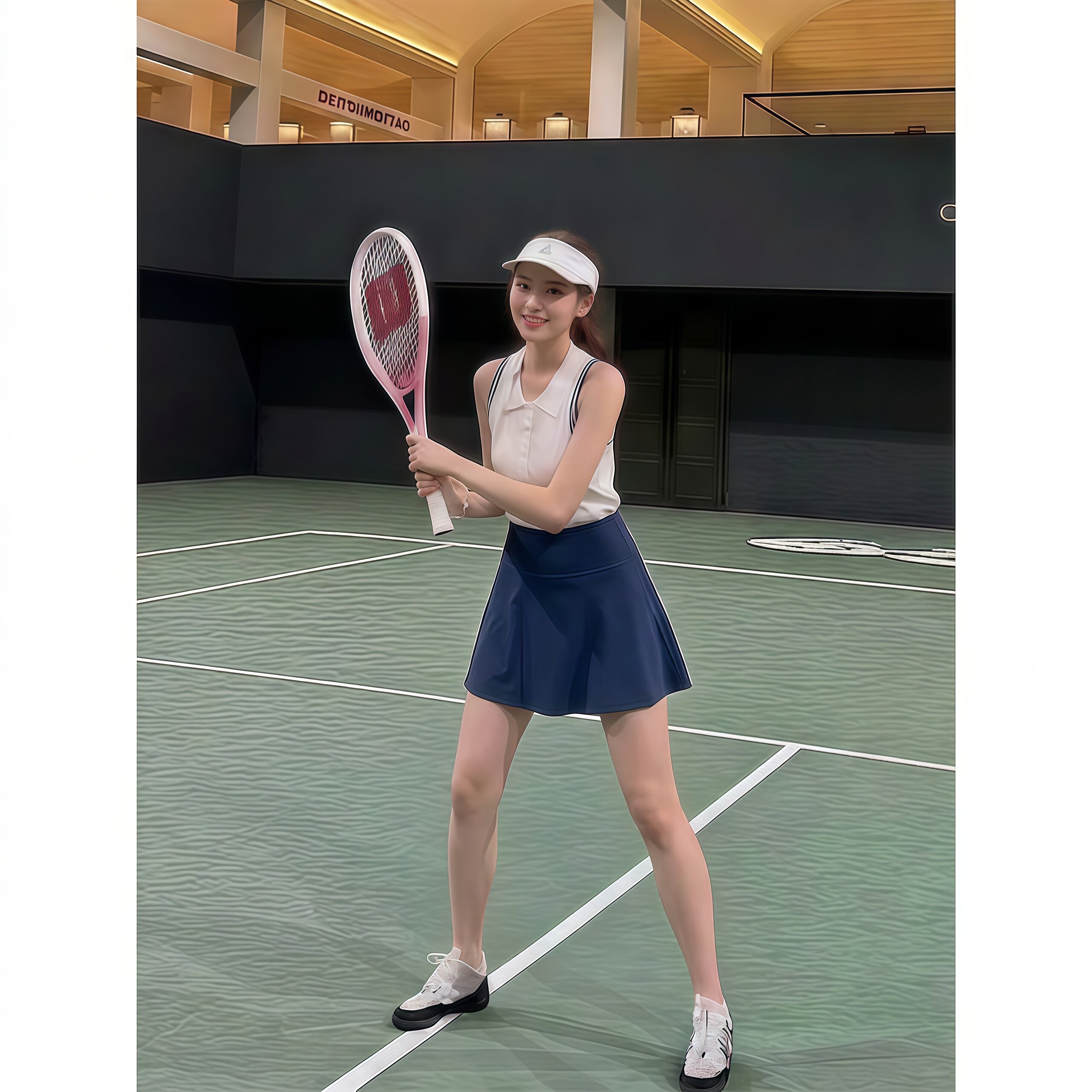 luqi lulu必入A字显瘦遮胯高腰运动瑜伽短裙女夏季速干短款网球裙