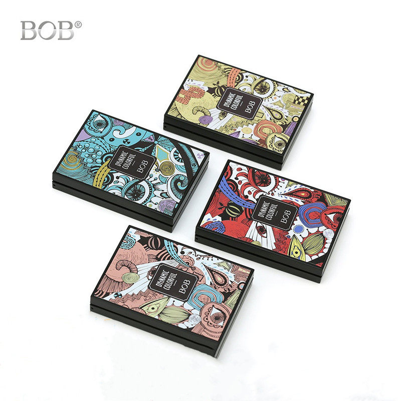 BOB涂鸦幻想光影四色眼影盒流行色裸妆大地色玫红色