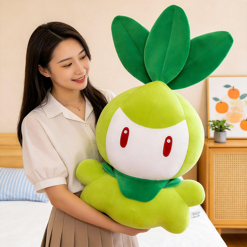 神奇宝贝菊草叶毛绒公仔