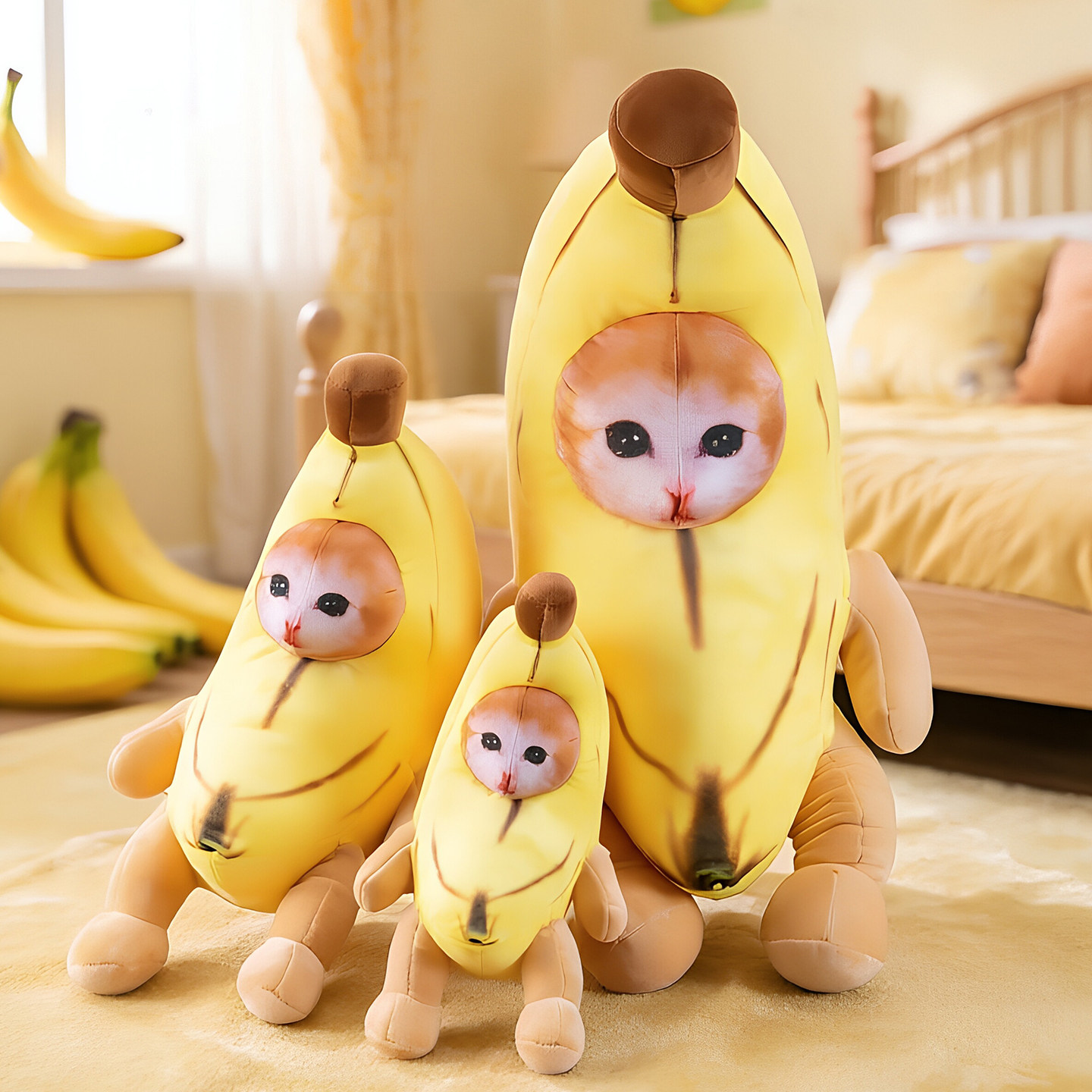 比比拉布玩偶香蕉猫抱枕抽象表情包搞怪猎奇毛绒公仔生日礼物女生
