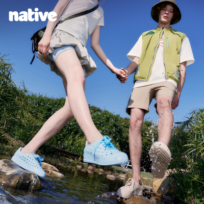 native春夏新品洞洞鞋EVA德训鞋户外透气一脚蹬男女款凉鞋