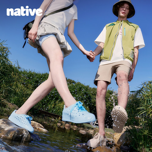 native春夏新品洞洞鞋EVA德训鞋户外透气一脚蹬男女款凉鞋