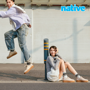 native Deison 厚底增高鞋女款德训鞋复古休闲鞋女鞋秋季运动板鞋