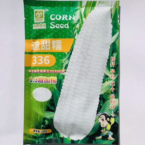 迪甜糯336玉米甜加糯玉米种子皮薄无渣好吃矮杆早熟加甜糯玉米籽