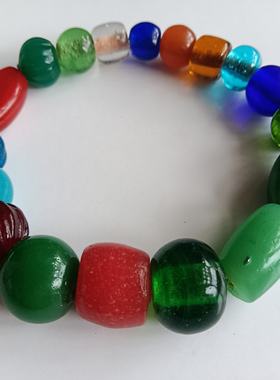 宝琉阁KS06纯手工老琉璃老珠子手串