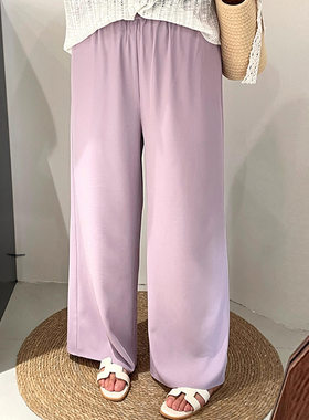 大码女装松紧休闲裤女高腰宽松拖