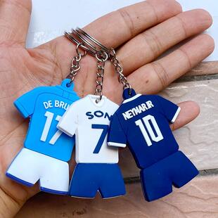 球迷 巴黎梅西C罗德布劳内马尔孙兴慜中国伊布纪念球衣钥匙扣挂件