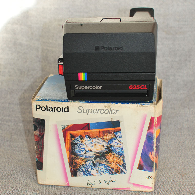 宝丽来拍立得635CL复古相机带盒