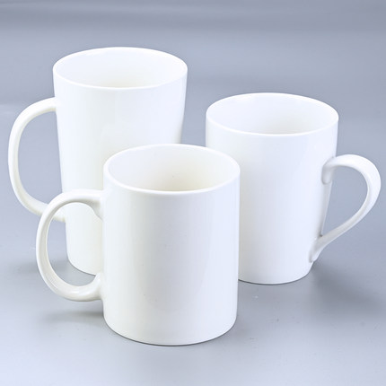 马克杯陶瓷水杯定做简约茶杯酒店宾馆会议公司专用白色水杯子定制