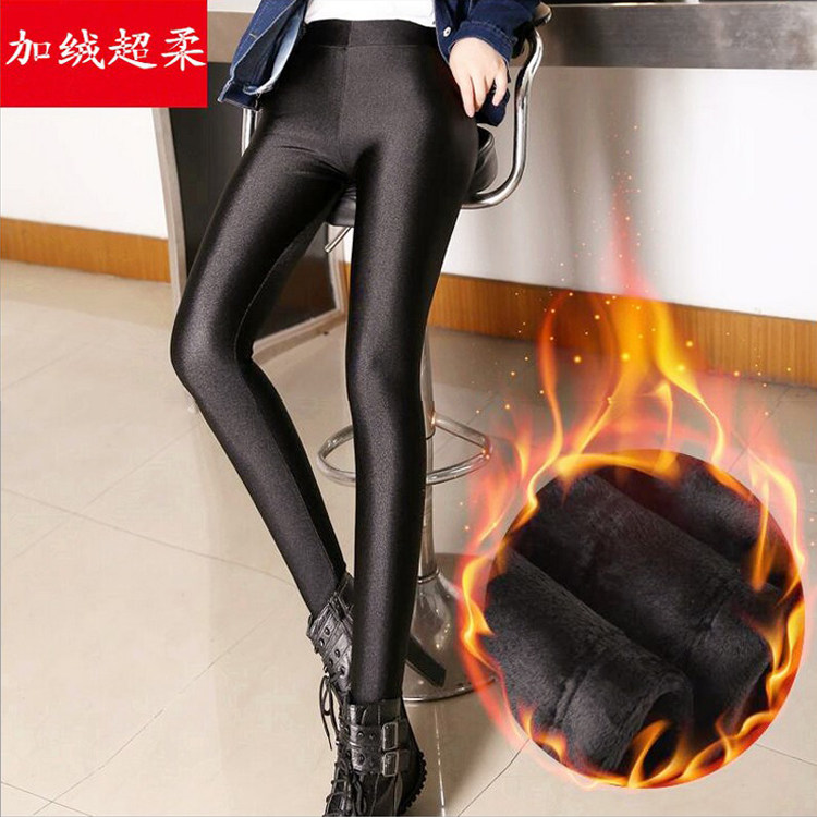 冬季女装新品 弹力修身显瘦修身小脚裤 气质百搭外穿加绒保暖裤子