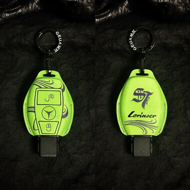 适用奔驰劳伦斯LORINSER MERCEDES-BENZ手工定制真皮汽车钥匙包