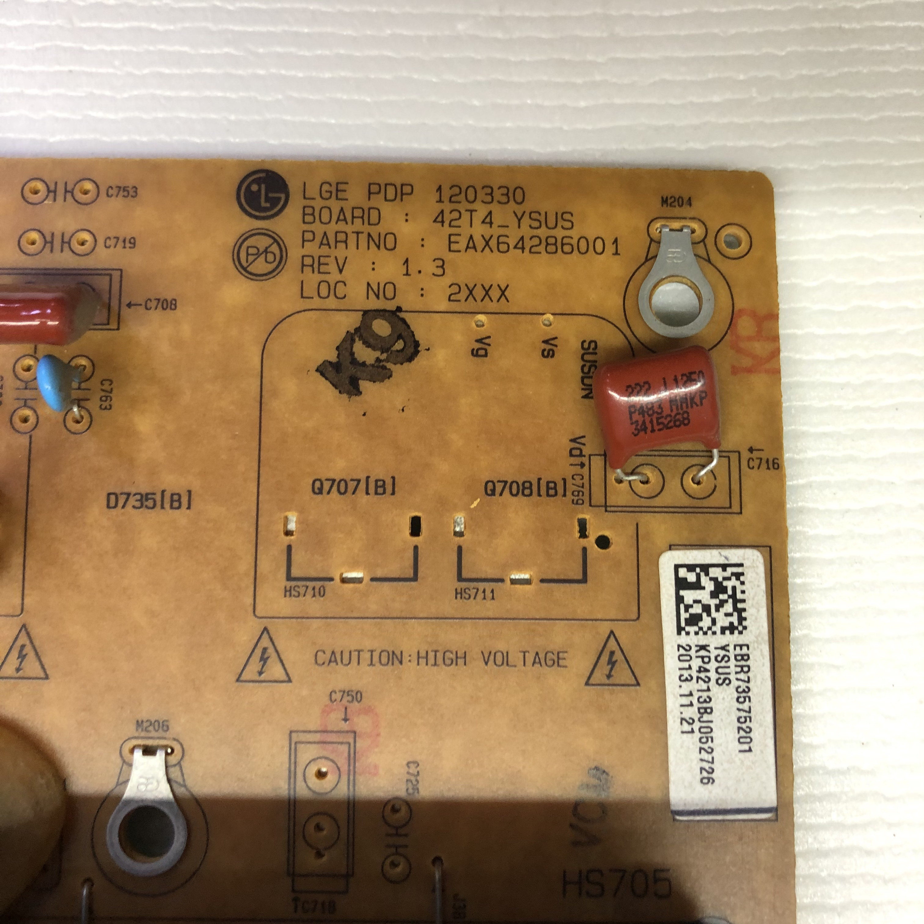 Original LG 42pa450c-cm y board eax64286001 ebr73575201