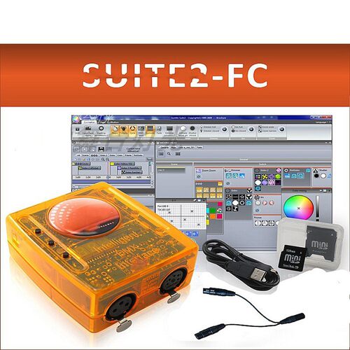 舞台灯光DMX512调光台控制器sunlite2Fc+USB连接电脑调光台Suite2