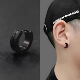 欧美潮流嘻哈耳环男款 单只高级感磨砂耳圈潮简约耳扣简约圆圈耳钉