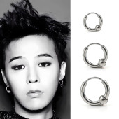 简约钛钢耳扣耳钉女耳圈刻字 耳环男高级感个性 日韩时尚 权志龙同款