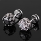 时尚 潮男耳饰黑钻耳环女单只耳钉 个性 韩版 欧美嘻哈街舞钛钢耳钉