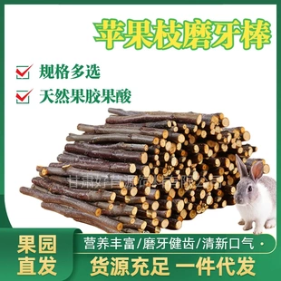 烘干苹果枝磨牙棒仓鼠兔子龙猫零食啃咬木玩具宠物磨牙干苹果树枝
